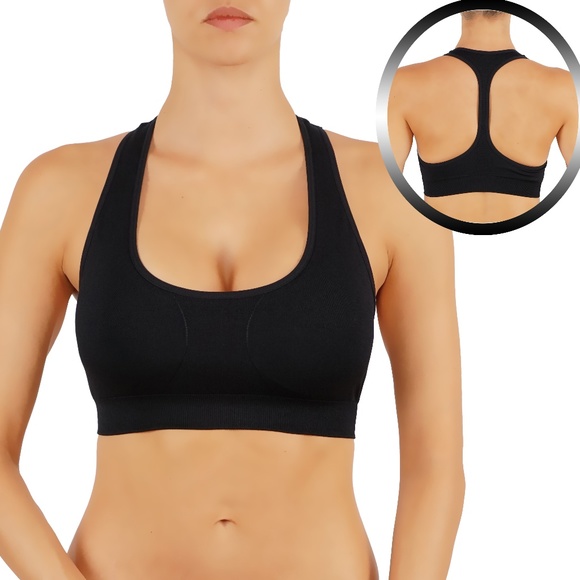 Tops - Sports Bra t-back soft and breathable 1004 yoga workout gym top support push-up